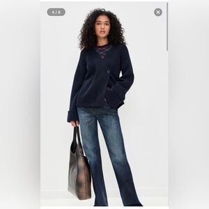 NWT Aligne NAVY HAMPTONS CARDIGAN JACKET Size 4